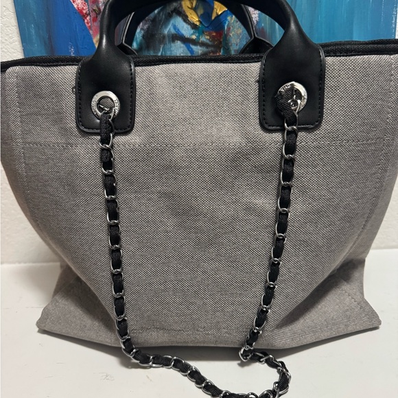 Gray Canvas Tote Bag - Picture 2 of 4